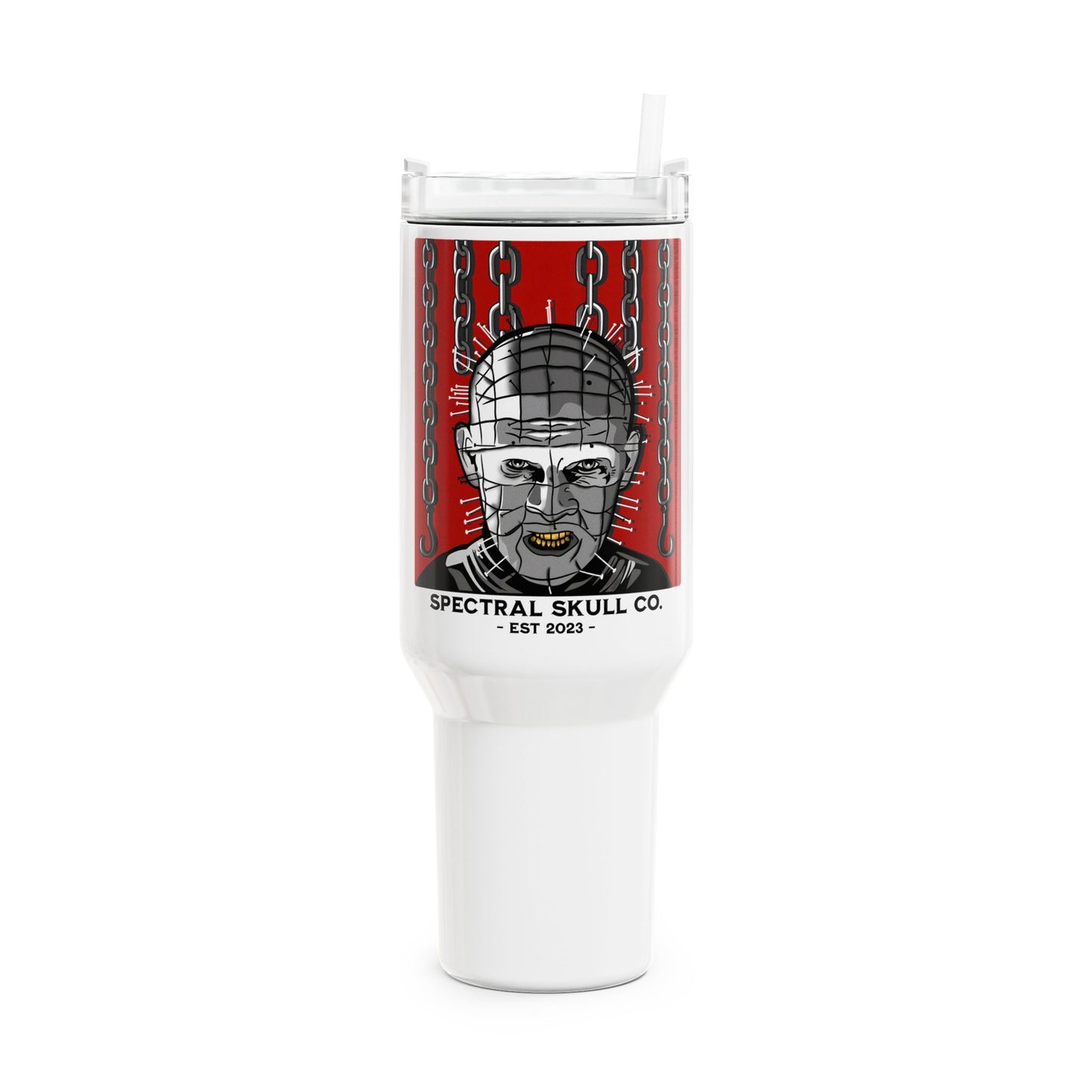 40oz Tumbler - Hellraiser Pinhead Horror Halloween Drink Cup