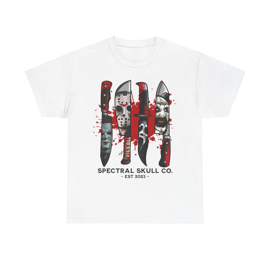 Copy of Killers Knives v2 Standard Edition (White) - Horror tee Shirt