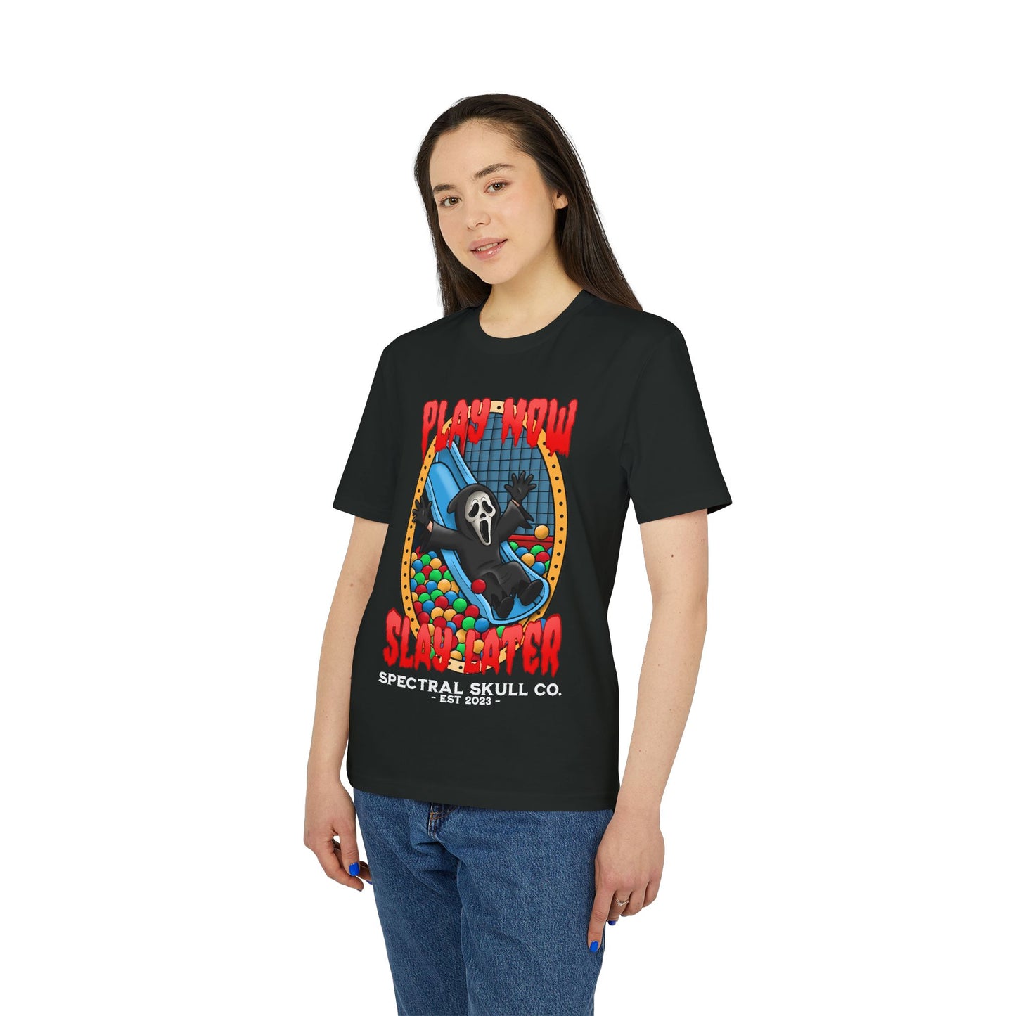 Play now, Slay later Ghostface Scream Tee Shirt