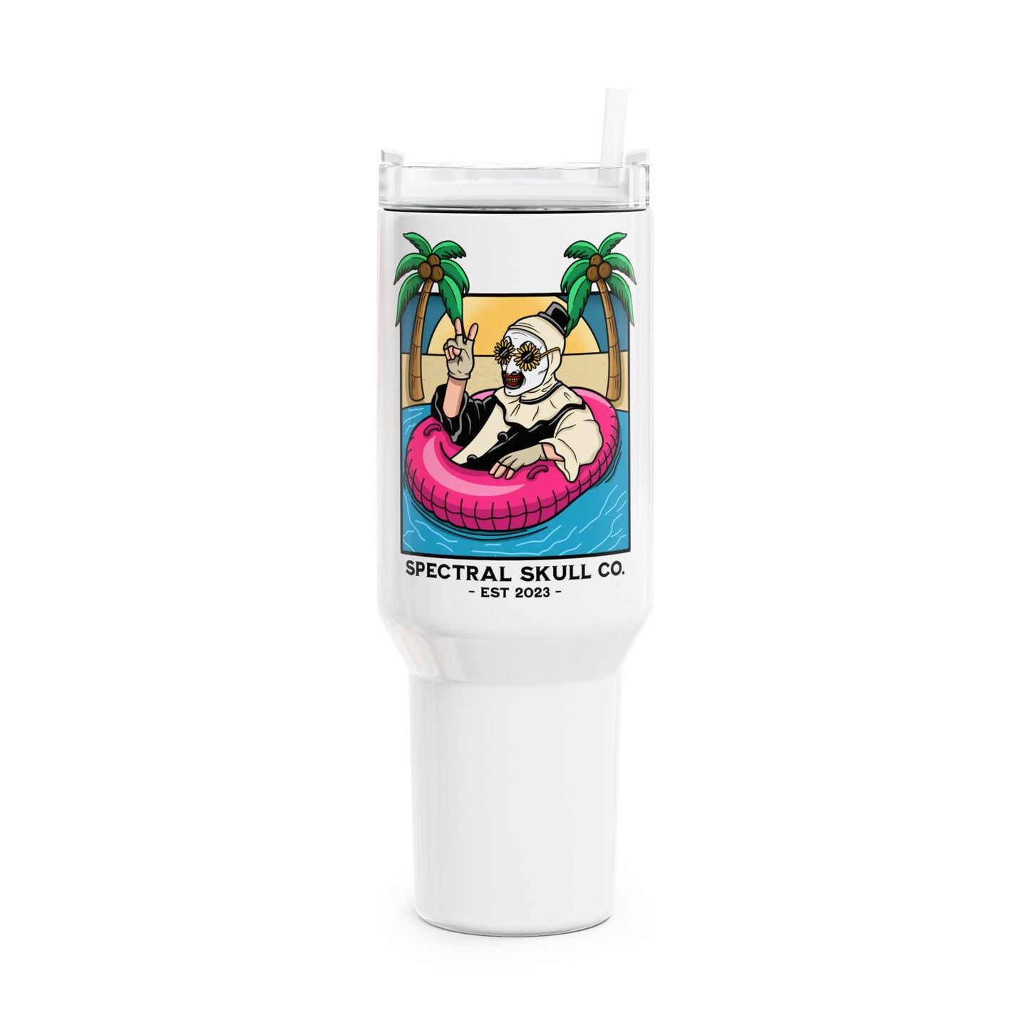 40oz Tumbler - Art the Clown Summerween Drink Cup