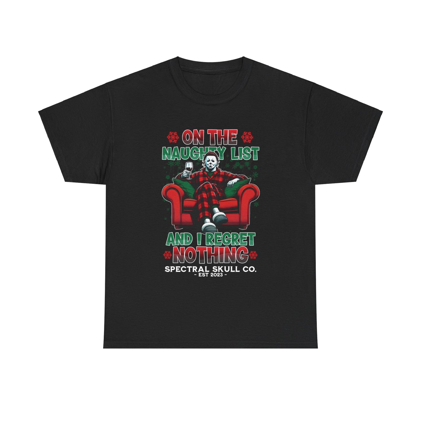 Michael Myers Naughty List Christmas Horror Tee Shirt