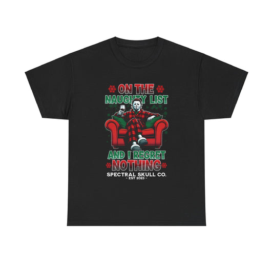 Michael Myers Naughty List Christmas Horror Tee Shirt