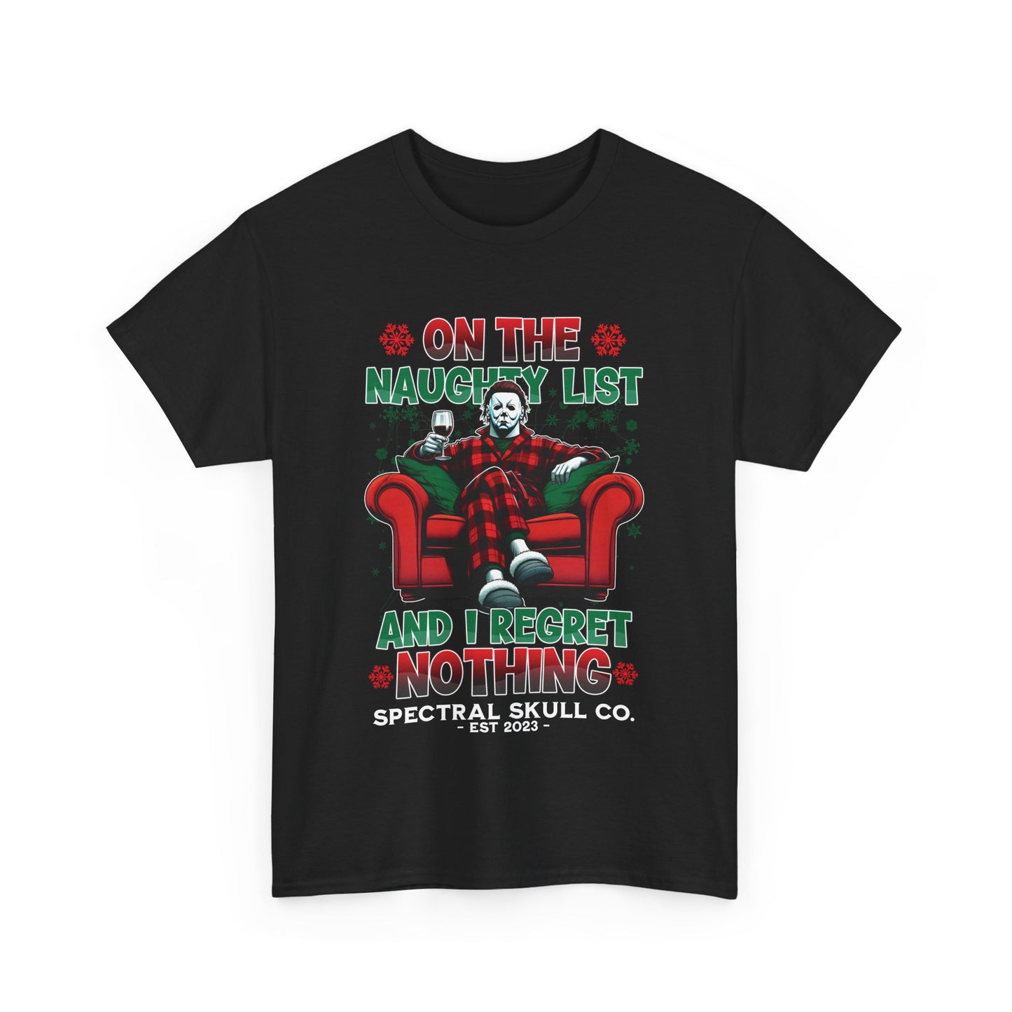 Michael Myers Naughty List Christmas Horror Tee Shirt