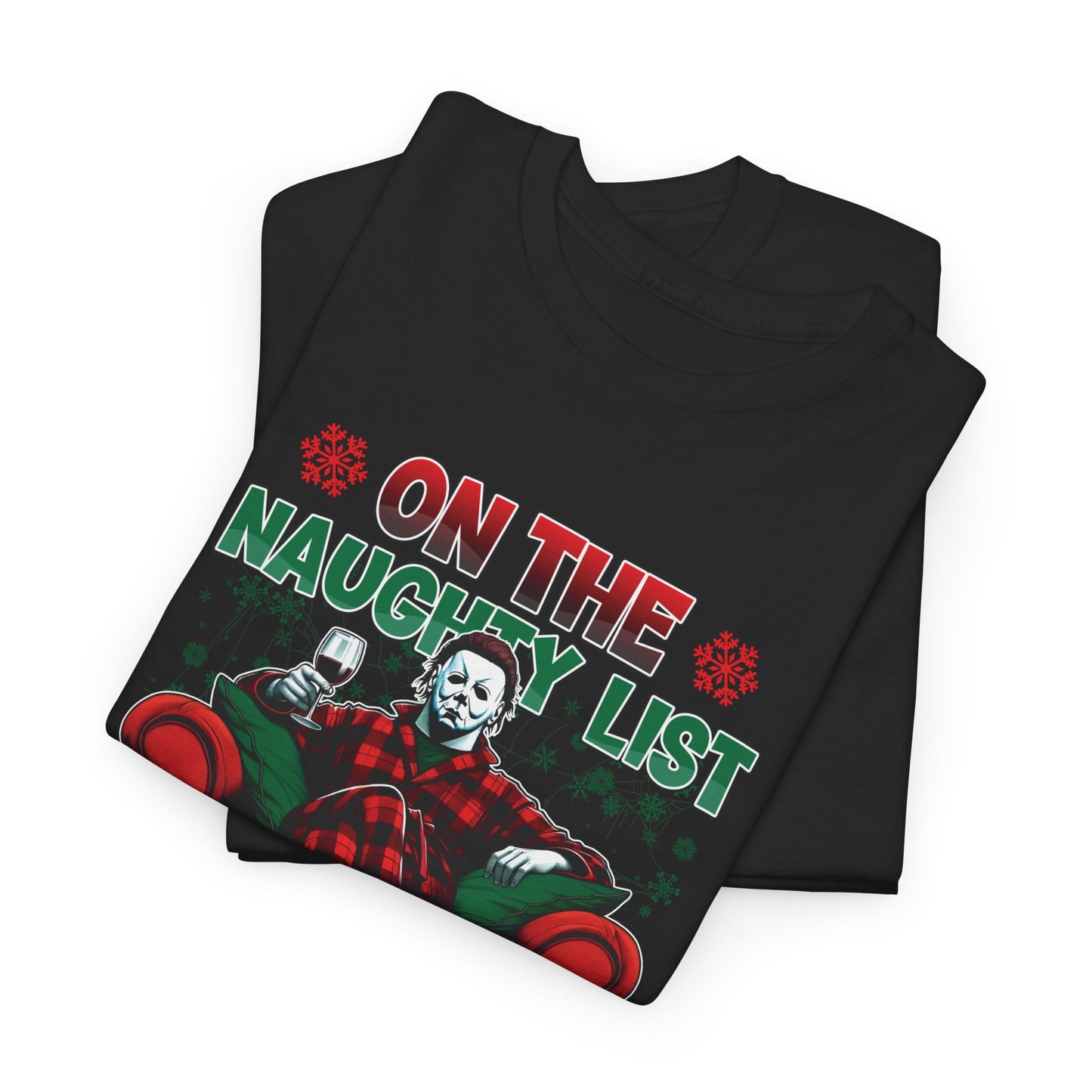 Michael Myers Naughty List Christmas Horror Tee Shirt