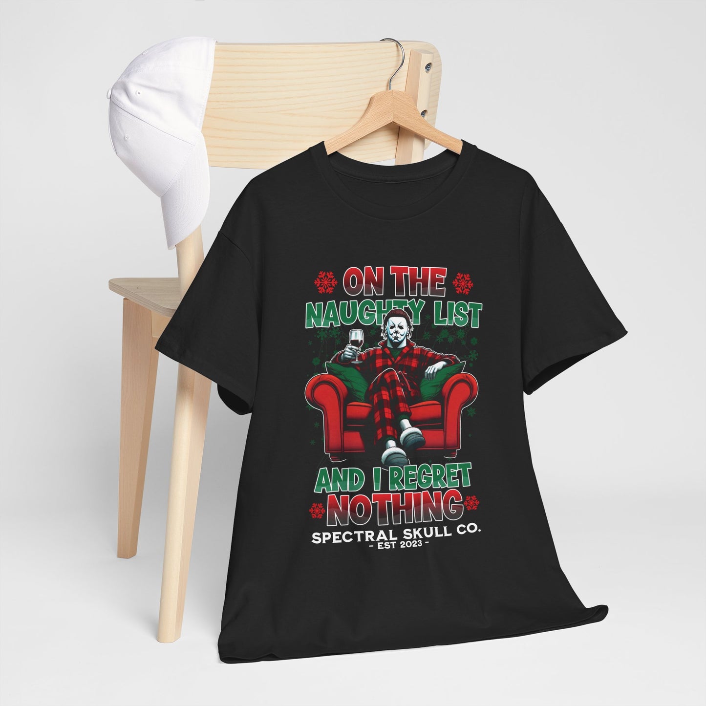 Michael Myers Naughty List Christmas Horror Tee Shirt