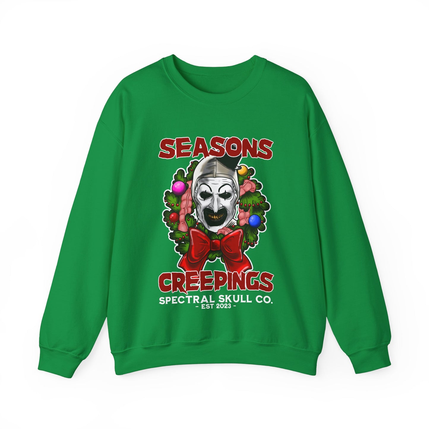 Horror Art the Clown Christmas Jumper - Season's Creepings