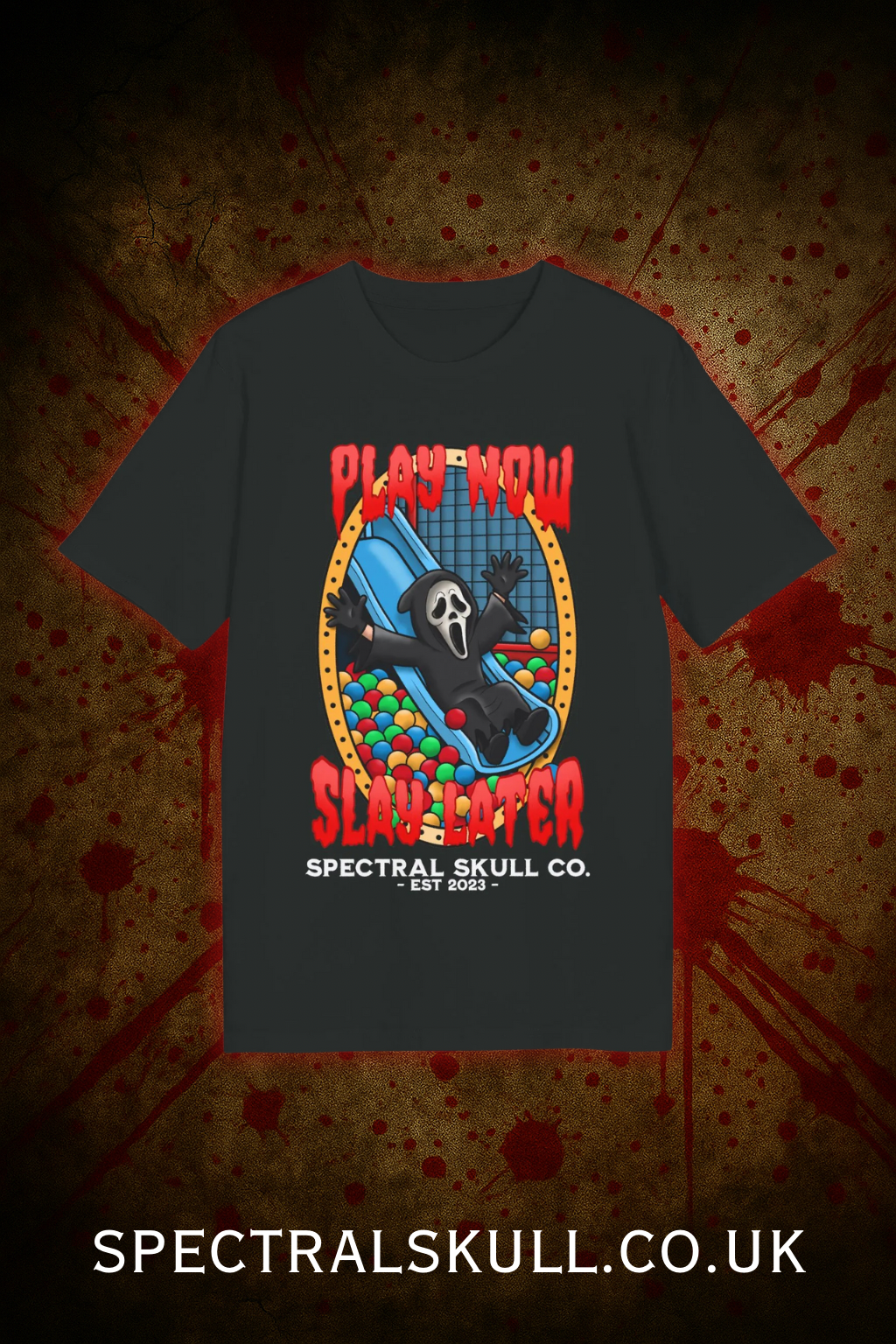 Play now, Slay later Ghostface Scream Tee Shirt
